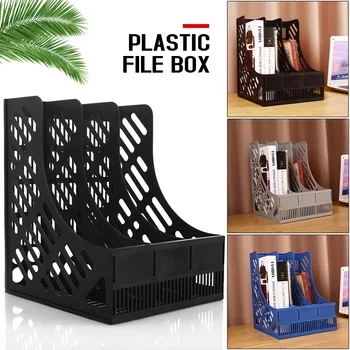 

Document Storage Three Sections Desk Stationery Office File Sorter Environmental Plastic Home Organizer File Stand Holder