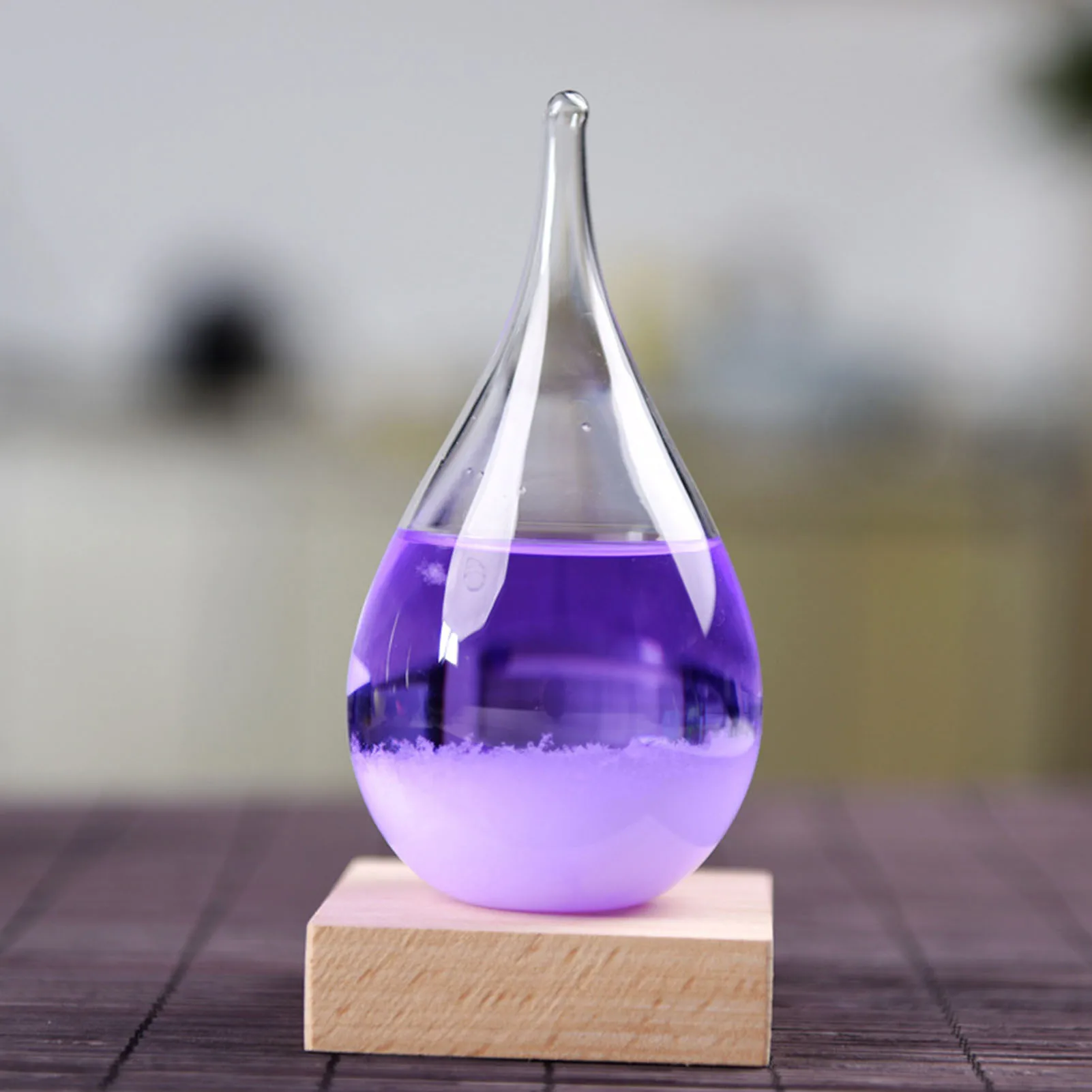 painted figurines Colorful Luminous Storm Glass Creative Drop-Shaped Storm Glass Bottle Desktop Weather Station Weather Predictor Decor mini unicorn figurine