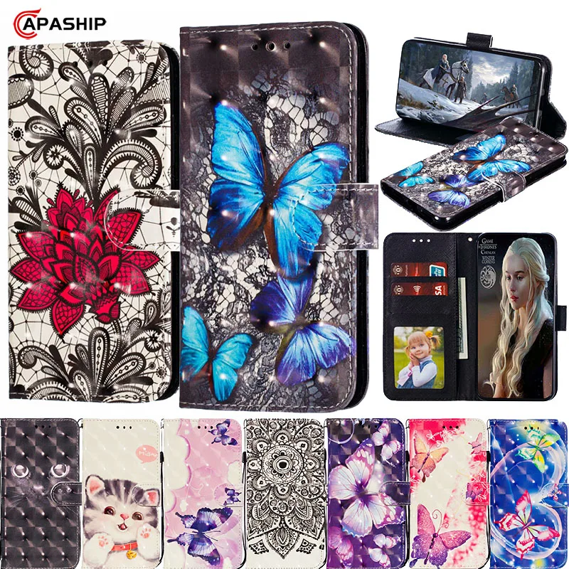

3D Leather Case For RedMi Note 6 7 Pro 6Pro 6A 7A K20 Cover For XiaoMi Mi 8 9 Lite SE 9T CC9 Cases Cartoon Wallet RedMi7 PU Book