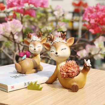 

Creative Deer Shape Flower Pots Flowerpot Pen Holder Creative Garden Flower Planter Pot Planters for succulents
