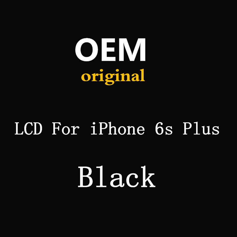 OEM ЖК-дисплей сенсорный экран для iPhone 6 6plus 6s plus 7 черный белый сборка Замена с инструментами - Цвет: For 6s Plus Black