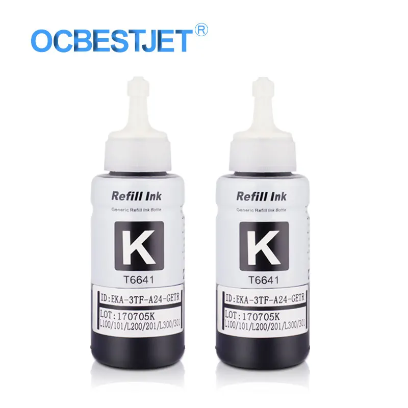 

2 Bottles Dye Ink For Epson L210 L220 L365 L800 L801 L810 L1300 L1800 L Series Printer Refill Dye Ink BottleFor Epson 664 T664