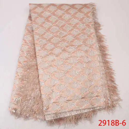 Picture -6 Персиковая вышитая парча кружева для свадебного платья высокое качество Африканское французское Тюлевое кружево, нигерийское Ткань 5 ярдов NA2918B - Цвет: Picture -6