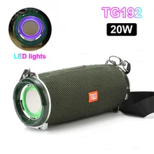 Coluna portátil do subwoofer dos oradores de bluetooth das luzes do diodo emissor de luz com caixa de música do rádio