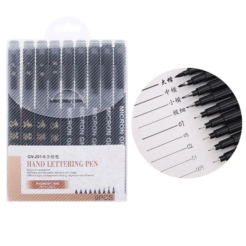 

1/4/6/9pcs Chinese Japanese Calligraphy Brush Pen Markers Art Writing Painting B95C