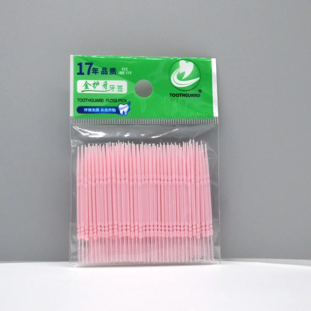 

Disposable Double Head Plastic Tooth Floss Hygiene Dental Floss Interdental Toothpick Healthy for Teeth Cleaning Oral Care new