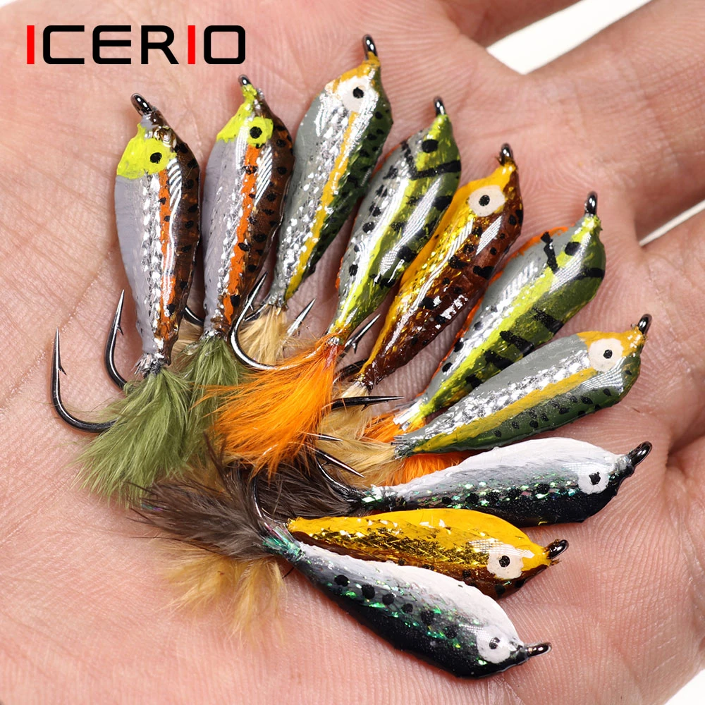 ICERIO señuelo pesca de trucha y trucha arcoíris, 3 unidades, cuerpo de Minnows Streamer, cebo #4|Señuelos de pesca| - AliExpress