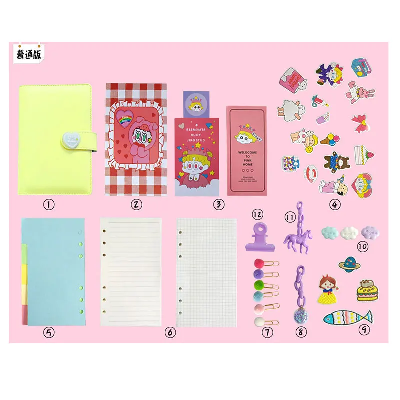 Coloffice, розовый блокнот в форме сердца для девочек, прозрачный дневник, сделай сам, блокнот, простой планировщик, роскошный набор, настольная книга, канцелярские принадлежности, 1 комплект - Цвет: Yellow -Normal