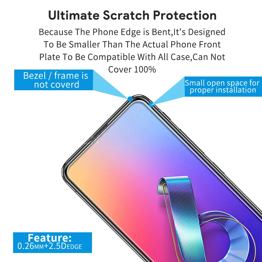 Для Asus Zenfone 6 ZS630KL закаленное стекло для 5 5Z ZE620KL ZS620KL Max Pro M2 M1 ZB631KL ZB633KL ROG Phone 2 II защита экрана