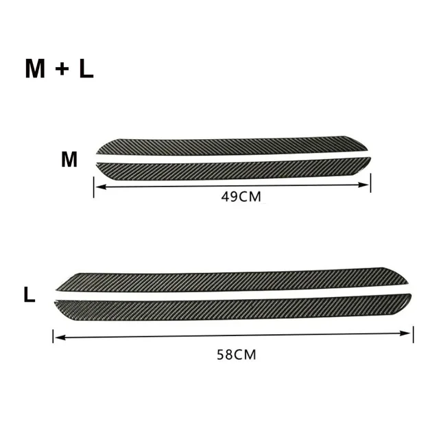 Car Door Sill Scuff Plate Universal Auto Entry Threshold Cover Panel Carbon Fiber Step Protective Decorative Sticker Guard M plus L