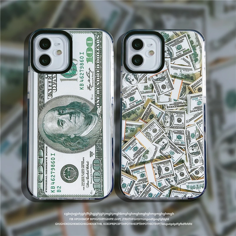 Casing Ponsel Baru 100 Dolar Amerika Kekayaan Uang untuk iPhone 6 6S 7 8 Plus 12 11 Pro X XS Max XR Sampul Silikon Dua Warna
