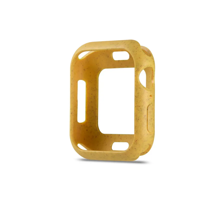 Совместим с Apple Watch 40 44 мм чехол из мягкого ТПУ защитный чехол для iWatch 4 5 3 2 защитный 38 42 мм аксессуары для часов бампер - Цвет: Lemon yellow