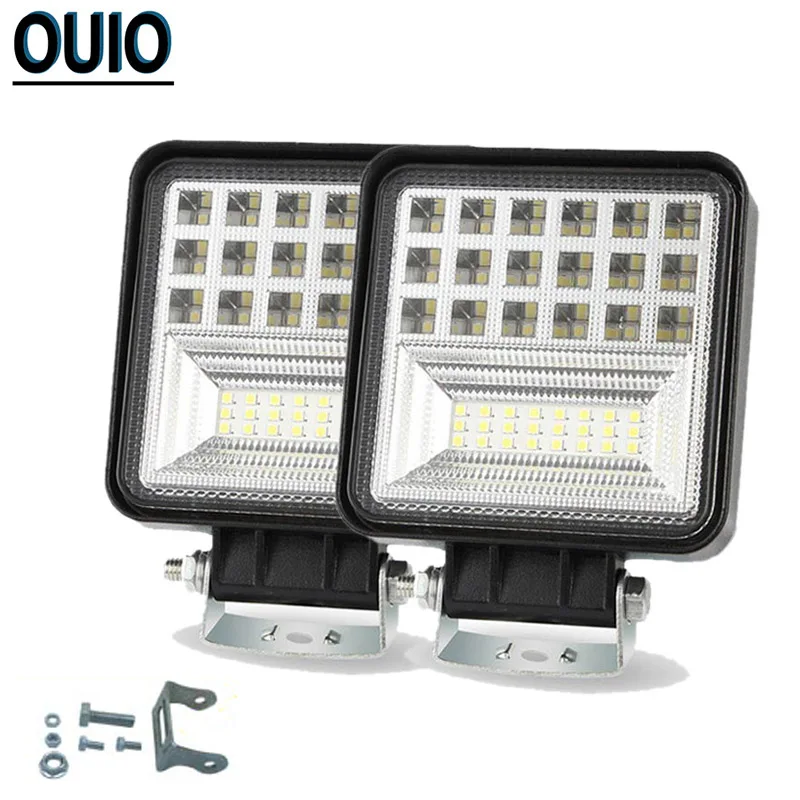 27W 9 LED Flood LED Work Light Bar Offroad Boat Car Tractor Truck SUV Fog Lamp P