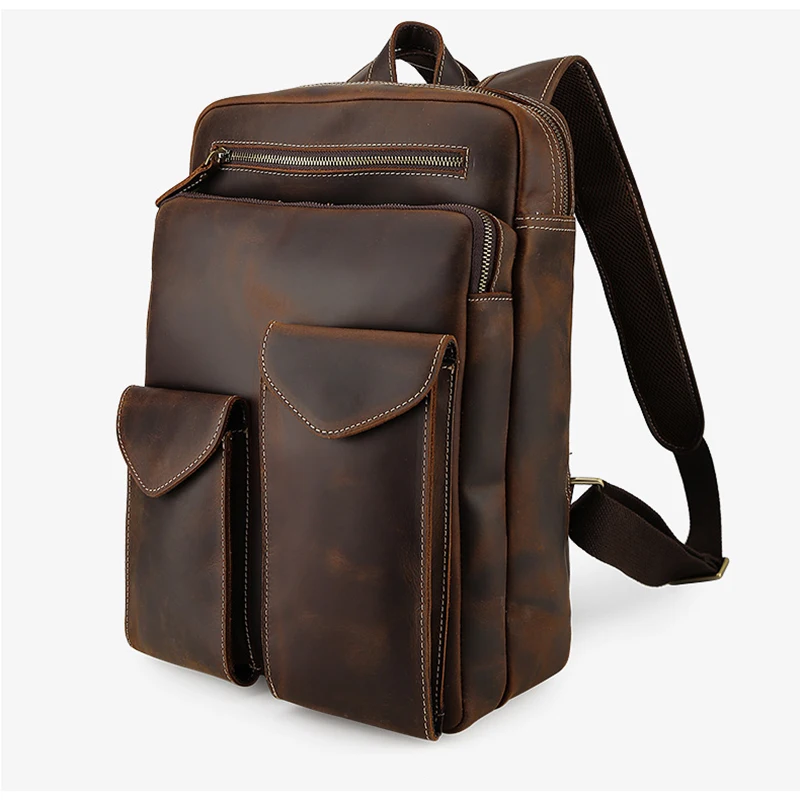 MAHEU Mannen Echt Lederen Rugzak Fit 15 \Laptop Gek Paard Reistas Voor Mannen Mannelijke Jongens Schooltas outdoor Bagpack MAHEU Mannen Echt Lederen Rugzak Fit 15 \Laptop Gek Paard Reistas Voor Mannen Mannelijke Jongens Schooltas outdoor Bagpack
