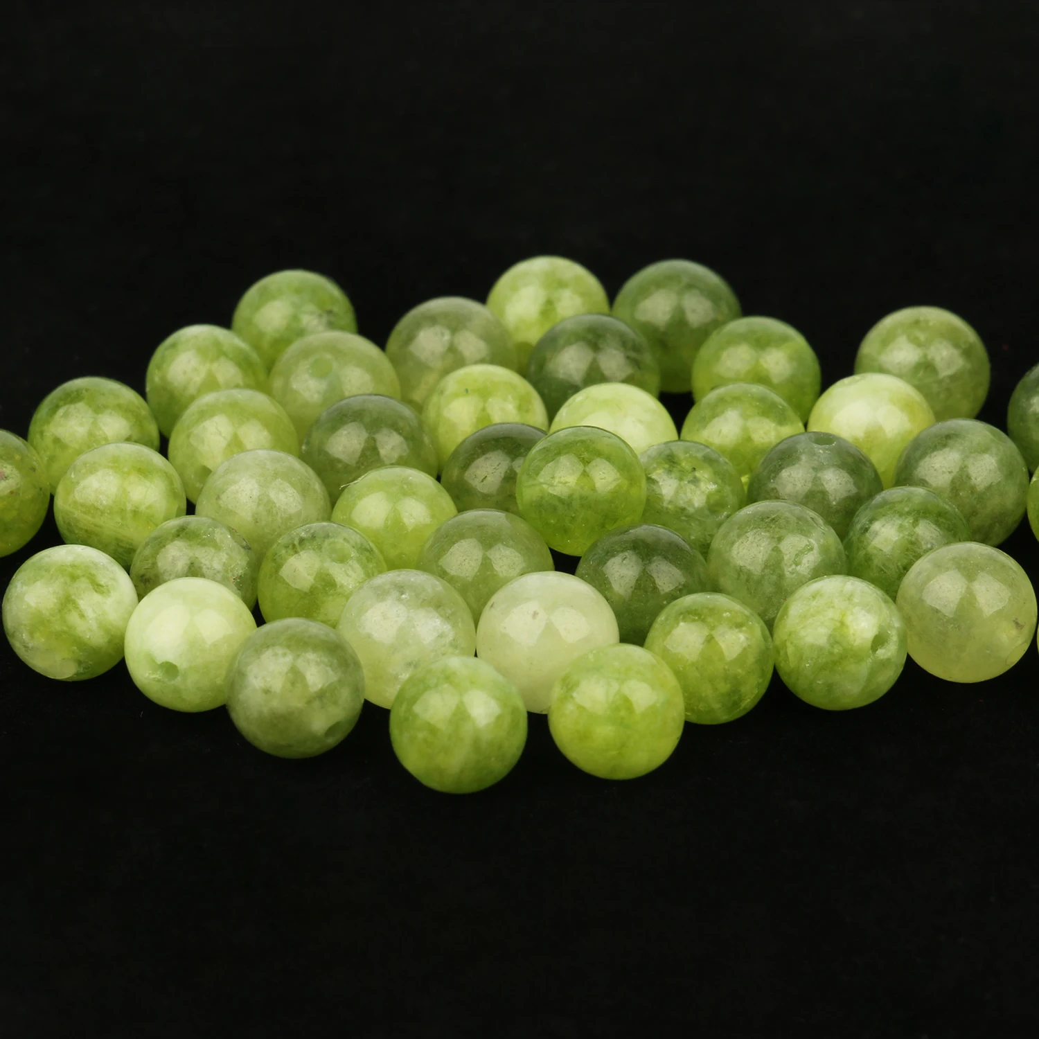 Faceted 8mm Green Peridot Gemstone Round Loose Beads 15'' Strand - Foto 8
