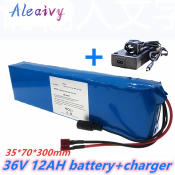 

Aleaivy NEW 36V 12Ah 500w 10S3P Lithium ion Battery Pack For 42v E-bike Electric bicycle Scooter with 15A discharge BMS+charger