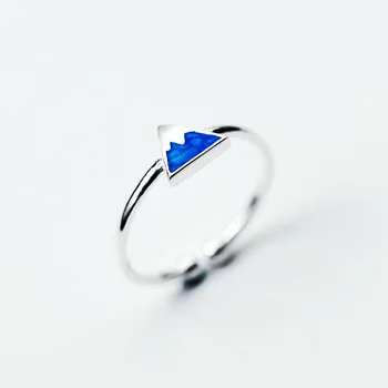 

New 925 Sterling Silver Triangle Rings for Women Adjustable Size Rings Fashion Wedding Jewelry Anillos Mujer