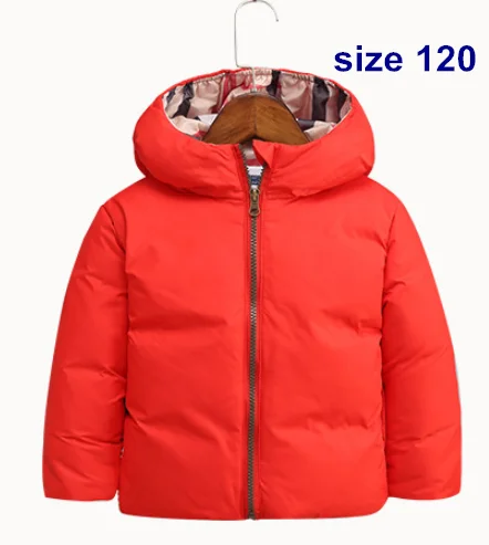 size 120 Зимняя куртка для мальчиков; Новинка года; Брендовое детское зимнее пальто с капюшоном для девочек; ветрозащитное детское пуховое пальто с длинными рукавами; Верхняя одежда; теплая От 4 до 12 лет - Цвет: size 120