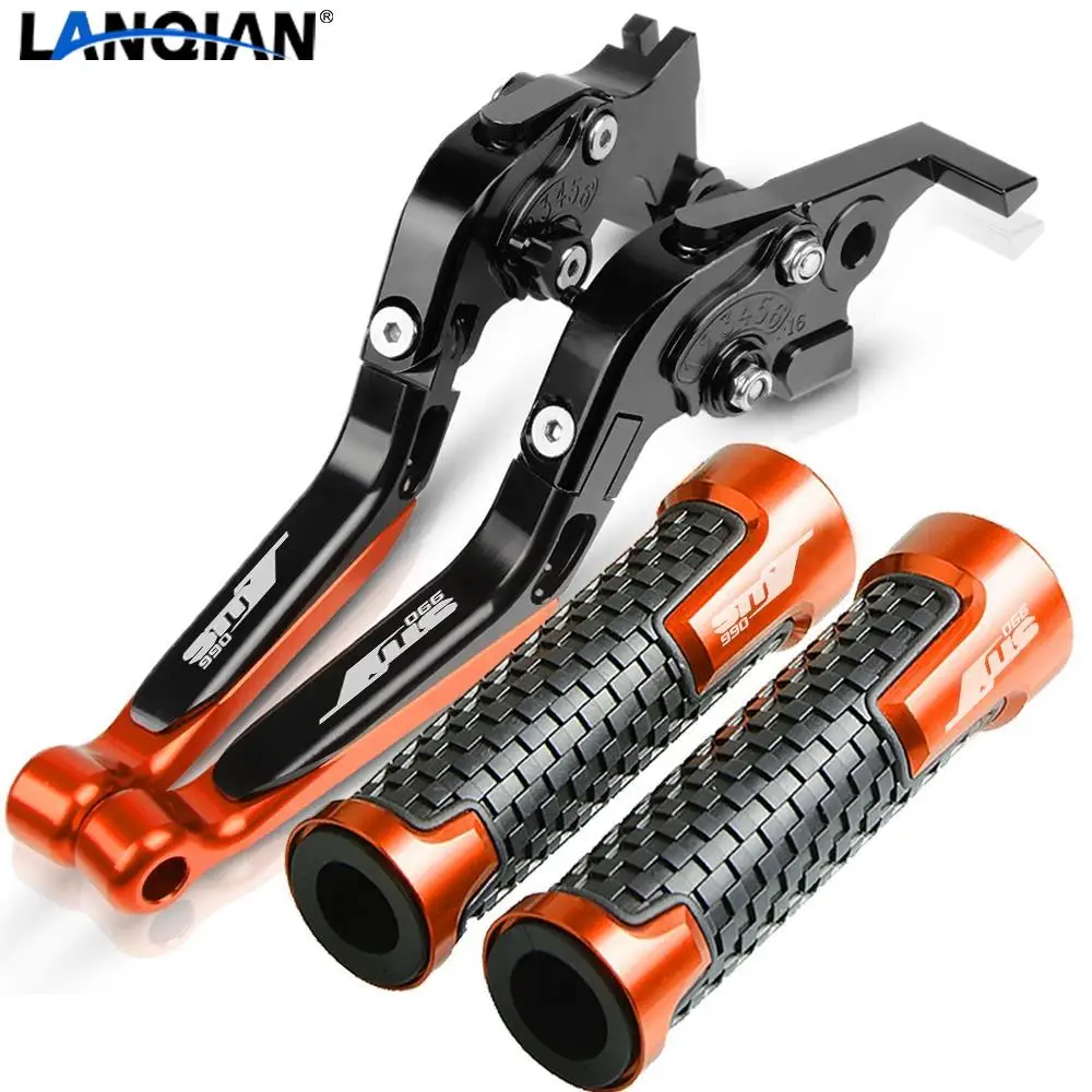 

Motorcycle Accessories Aluminium Brake Clutch Lever Handlebar Grip Handle Hand Grips For 990SMT 990 SMT 2009 2010 2011 2012 2013