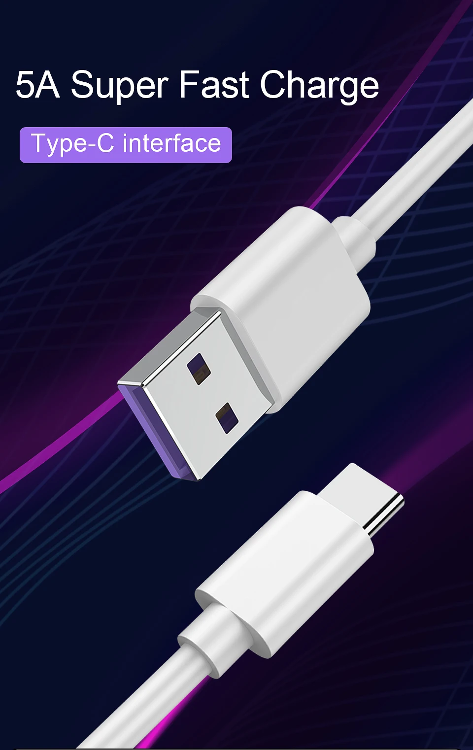 Obobix type-C кабель для huawei P30 P20 Pro Супер зарядка Универсальный USB C type-C кабель для зарядки мобильного телефона для huawei mate 20 10