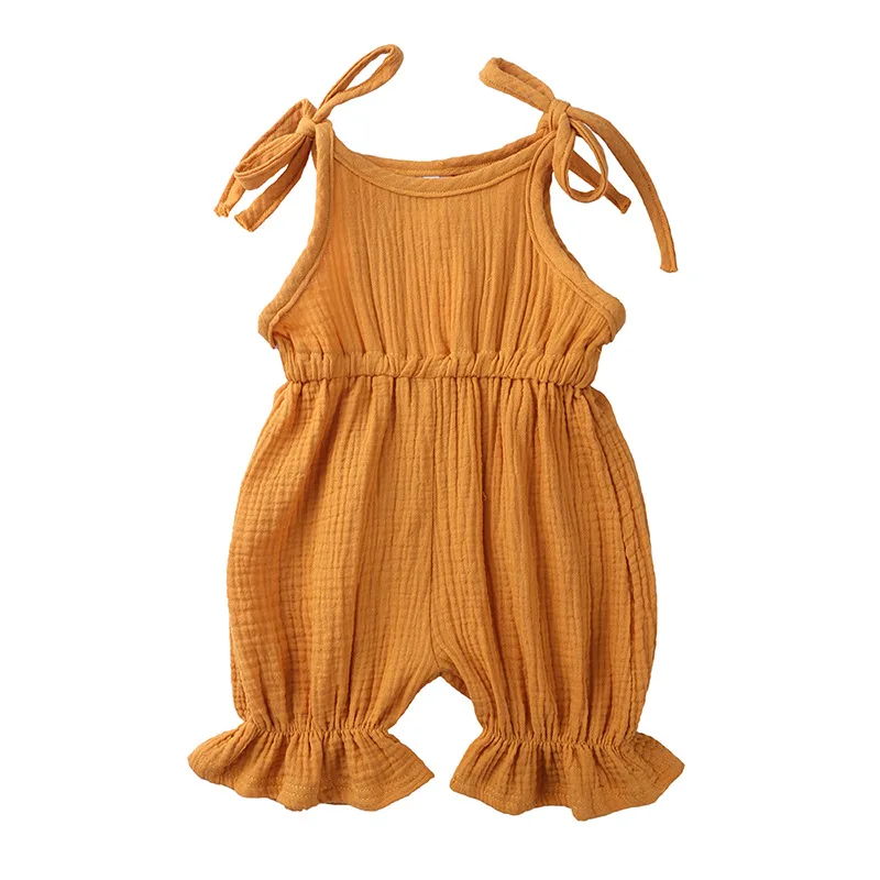 Baby Bodysuits made from viscose  Summer Newborn Infant Baby Girls Romper Cotton Sleeveless Ruffles Baby Romper Newborn Clothes best baby bodysuits