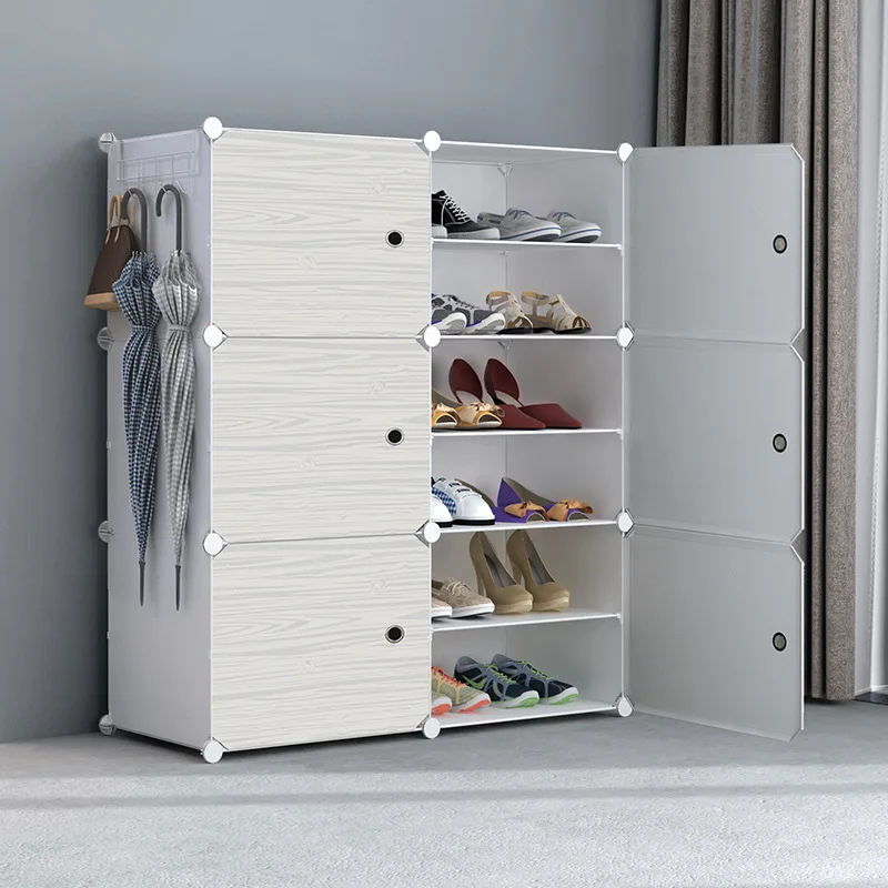 Multi-cube Shoe Cabinet Modular Home DIY Storage Organizer Bedroom Wordrobe Closet Plastic Shoe Rack