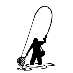 10*5.8cm Fly Fishing Fisherman Trout Fish - Car Auto Window Vinyl Decal Sticker  Car Accessories Motorcycle Helmet Car Styling