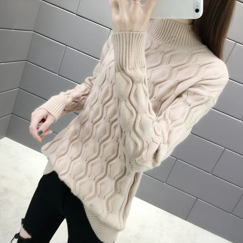 Blusas De Inverno Feminina 9335 женский пуловер с бриллиантовым блоком свитер осень-зима 44-2/F, 4 ряда, 3 полки - Цвет: see chart