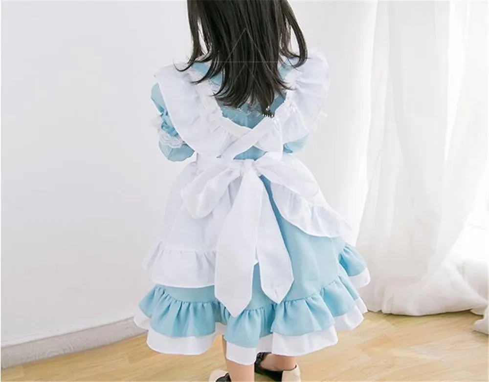 Halloween Party Costume Housemaid Cosplay Adults and Kids Cosplay Dance Costume Headwear Outfits B368