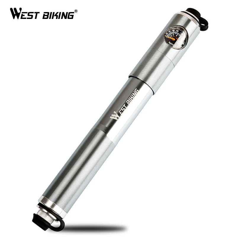 WEST BIKING/велосипедный насос высокого давления 160 фунтов/кв. дюйм, мини портативный насос с ручкой для шин, воздушный насос из сплава, велосипед... WEST BIKING/велосипедный насос высокого давления 160 фунтов/кв. дюйм, мини портативный насос с ручкой для шин, воздушный насос из сплава, велосипед...