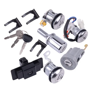 

Ignition Glove Box Spare Tire Lock Cylinder Key Set Metal Fit for Mitsubishi Pajero Montero MK2 V32 4G54 1990-2002 2003 2004