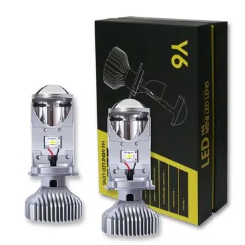 

A Pair H4 Tricolor Lens Car Lights LED Headlights Fisheye Lamp Far/near Integrated Light Super Bright Spotlight Car Accessories