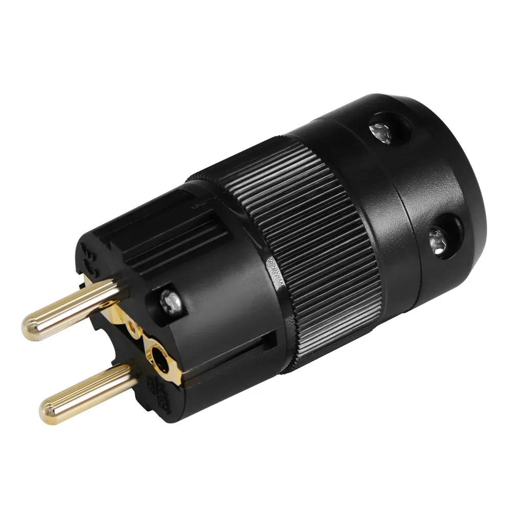 Banhado a Ouro Conector de Alimentação ac + Conector de Alimentação High Schuko ac + Iec 1 Par End 24k - Image 5