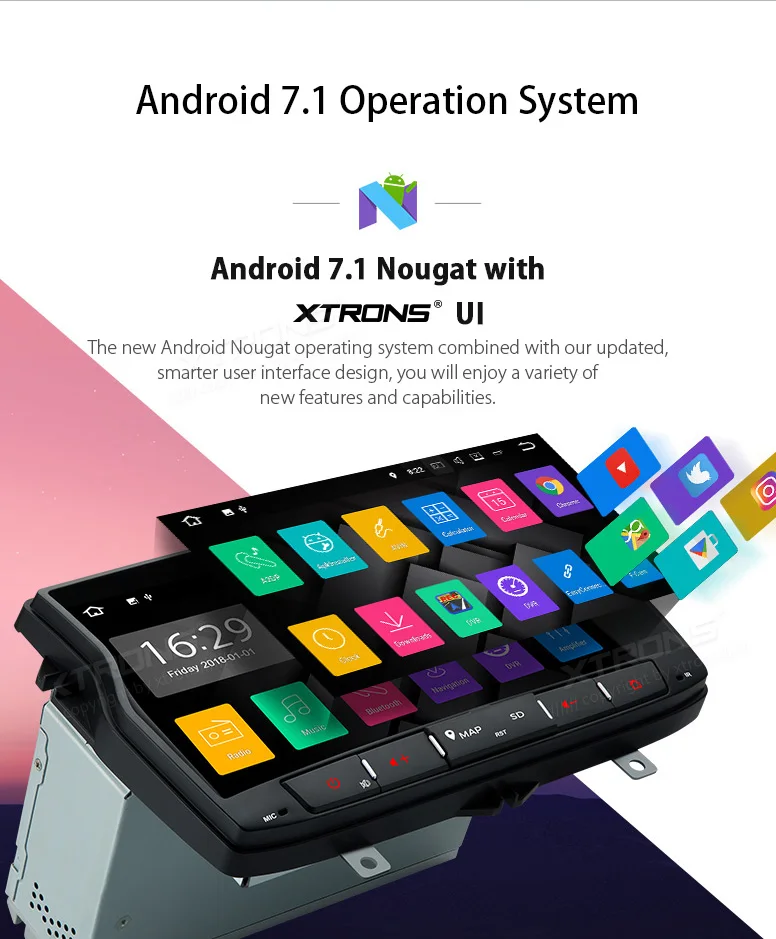 Sale XTRONS Russian Menu 8" Android Car Stereo Player Radio GPS Navigation HDMI WIFI DAB+for LADA Vesta 2015 2016 2017 2018 NO DVD 3