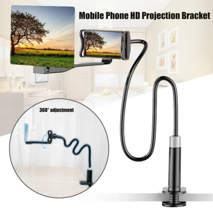 Mobile Phone High Definition Projection Bracket Adjustable Flexible All Angles Phone Tablet Holder 3D HD Screen Magnifier