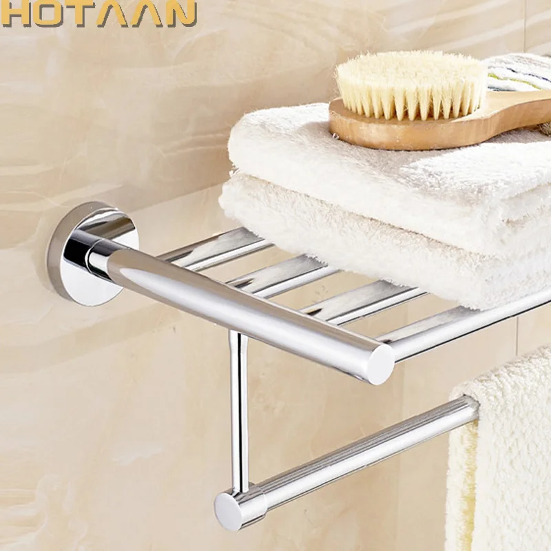 HOT SELLING, ., Wall mounted Bathroom towel holder, chrome towel rack,60cm stainless steel rack with hooks