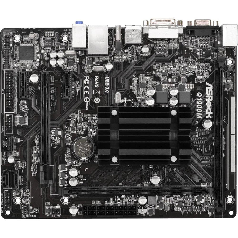 Motherboard ASRock Q1900M mATX AC'97 8ch(7.1) GbLAN+ VGA+ DVI+ HDMI