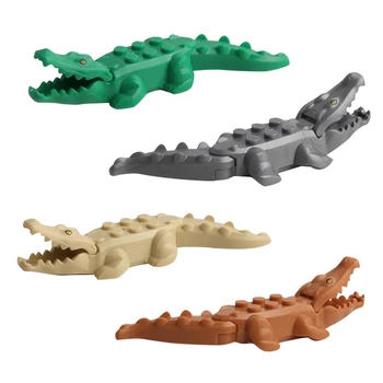 

Animal Building Blocks Bricks Shark Leopards Tiger Giraffe Bear Wolf Dinosaur Mini Figure Toy for Children compatible