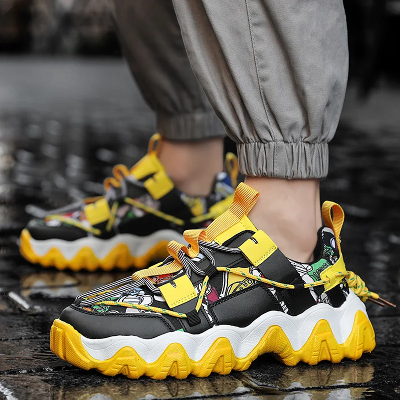 

Breathable Sneakers New Arrival Air Mesh Men Sneakers Pure Color Women Shoes Buckle Sports Shoes Blade Sole Sneaker