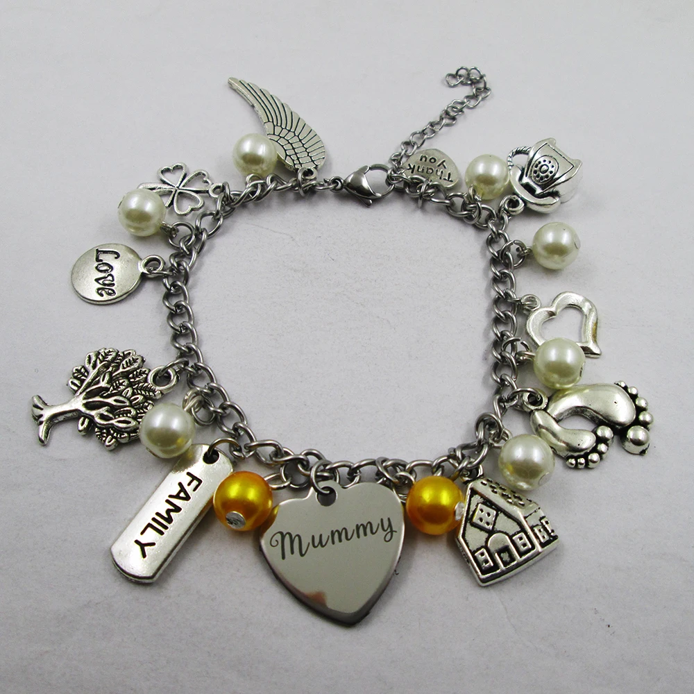 

Рождественский подарок на тему семьи мамы, дома, любви, цепочка из высококачественной нержавеющей стали, семейный подарок