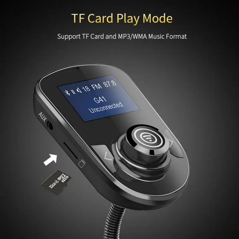 1,77 дюймов Bluetooth fm-передатчик радио передатчик Handsfree автомобильный комплект автомобильный аудио адаптер MP3-плеер Автомобильное зарядное устройство