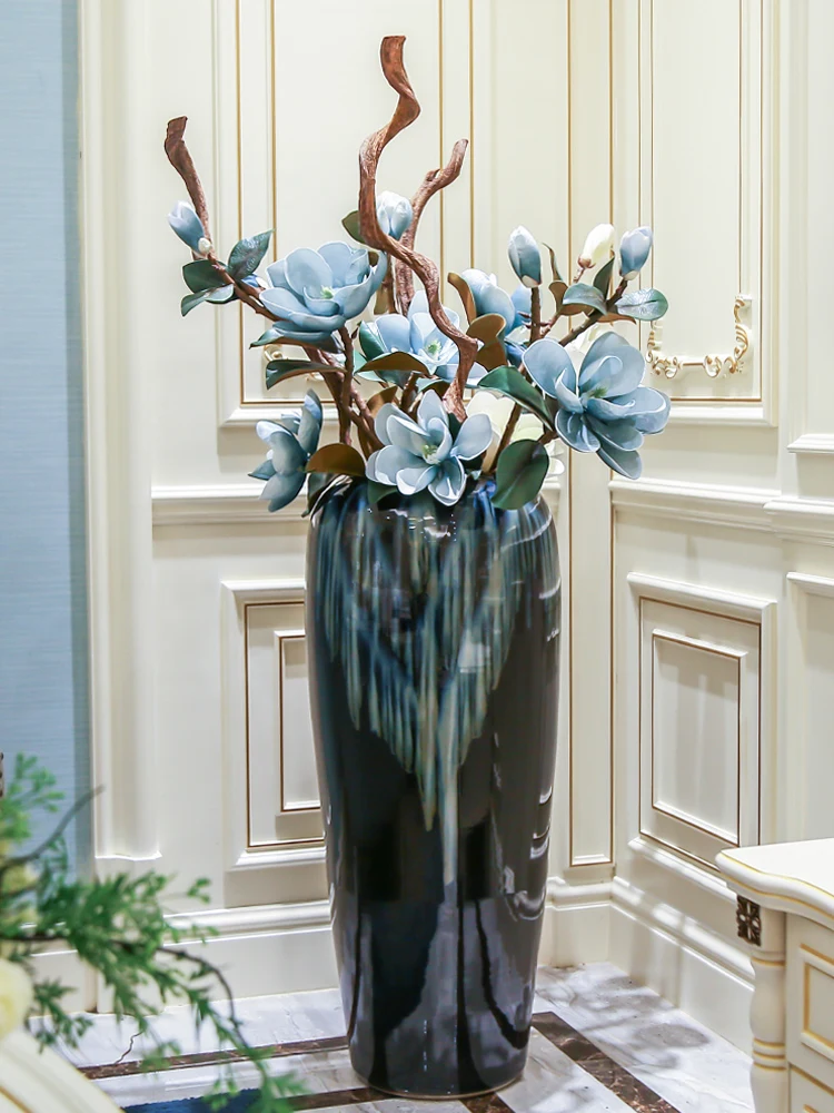 

TT Modern Minimalist Ceramic Large Vase Decoration Living Room Floor European Style Neo Chinese Style Vase