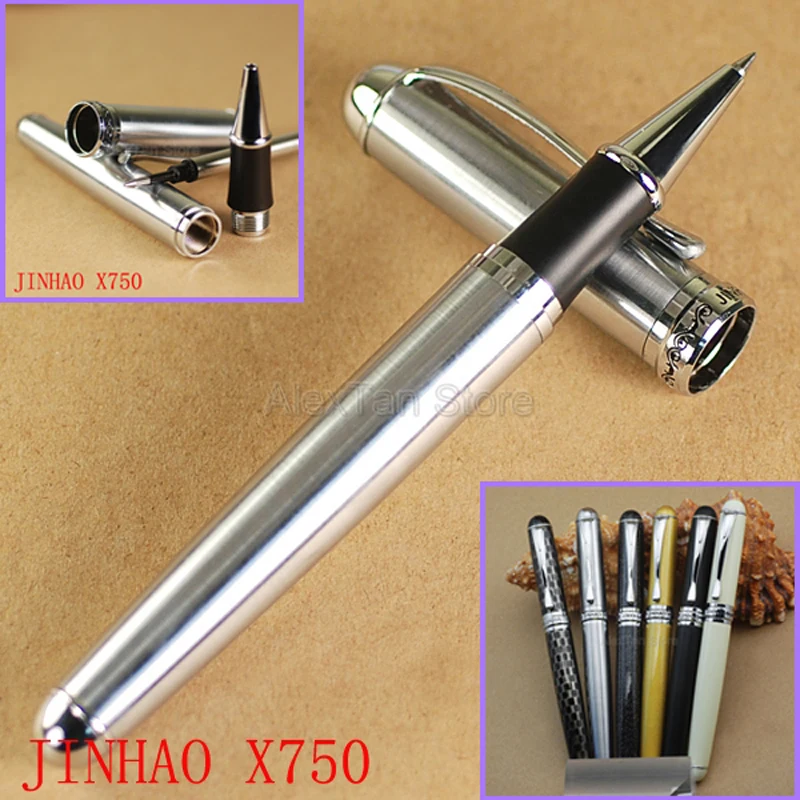 Jinhao X750 Metal Roller Ball Pen Smooth Refill Superior Lacquer With Silver Clip Multicolor For Choice Office & School Pens quality silver welding rods pack of 20 superior material easy to melt