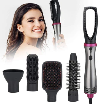 

Multifunctional Hair Dryer 5-In-1 Hot Air Comb Volumizer Rotating Hot Curler Roller Rotate Styler Comb Styling Curlin