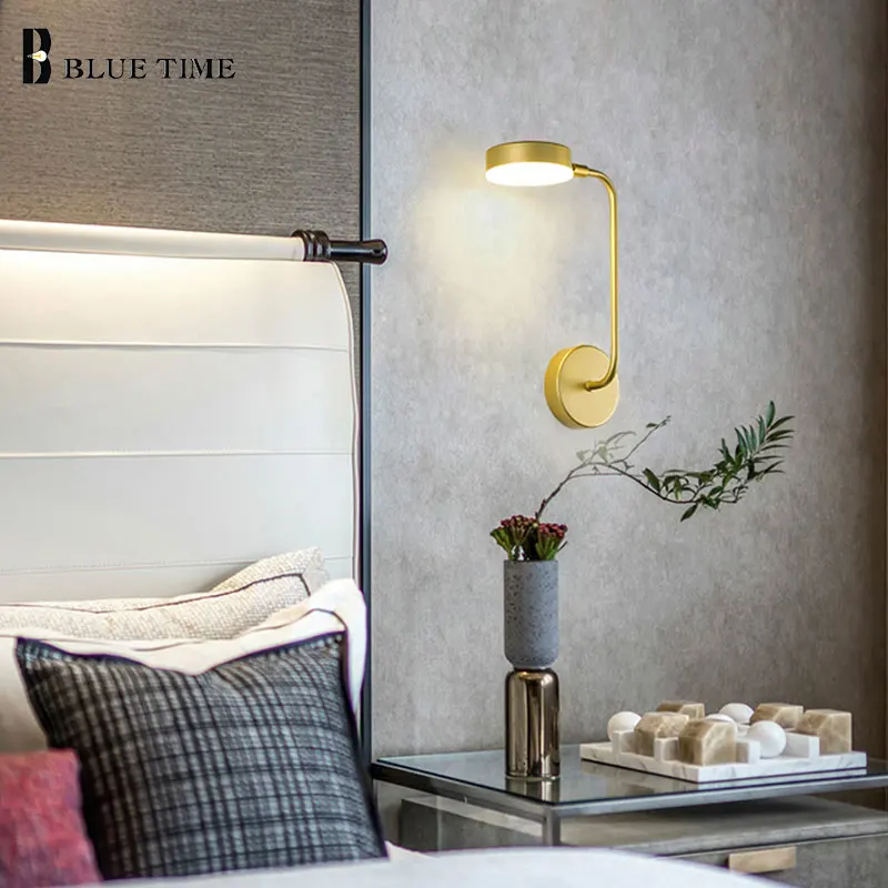 7 Вт современный светодиодный настенный светильник для дома, спальни, гостиной, столовой, прикроватной комнаты, ванной комнаты, настенный светильник, золотой и черный, 110 В, 220 В, яркий