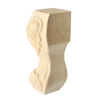 

4pcs Carved Strong Bearing European Style Solid Wood Easy Install Stable Bed Riser Table Durable Home Accessories Furniture Legs