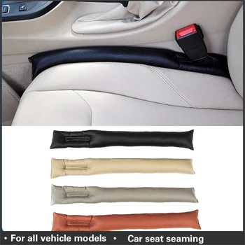 

2Pcs Car Seat Gap Anti Leak Drop Pads Premium Leather Auto Pad Mat Stopper Kit Filler Seat Spacer Cushion Cover Armrest Styling