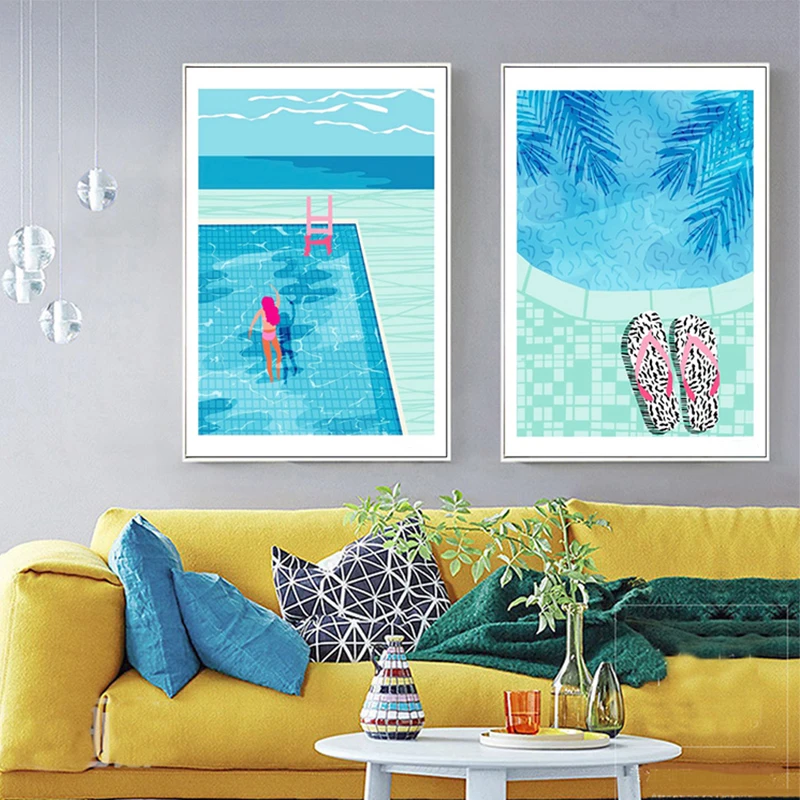 Nordic-Modern-Fresh-Summer-Swimming-Pool-Decor-Canvas-Printed-Painting-Home-Poster-Wall-Art-Picture-Modular (2)