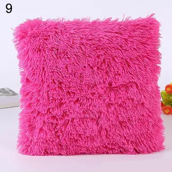 

Pillow Decoration Cover Fluffy Long Hair Sofa Pillow Soft Plush Comfortable Cushion Cover J99Store
