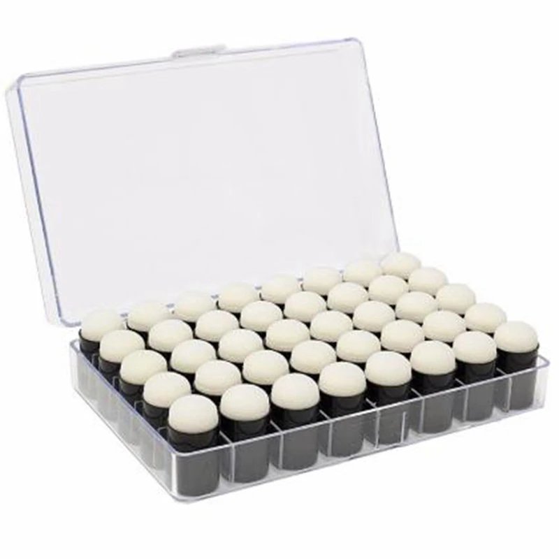 

40Pcs Finger Sponge Dauber Painting Ink Pad Stamping Brush Craft Case Art Tools With Box Office School Darwing Diy Craft